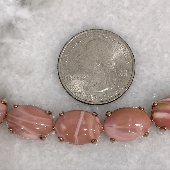 Australian Pink Opal Pink Jade Thai Black Spinel 14K RG Sterling Silver Bracelet - Picture 16 of 16